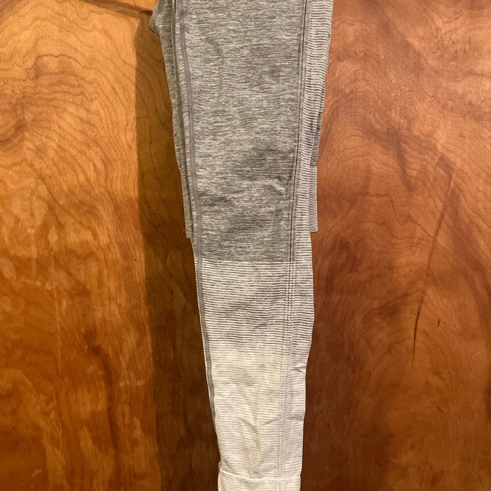 BC Gray and White Striped Leggings